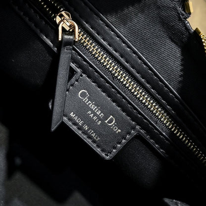 Modern Stylish Gold Embroidered Calfskin Shoulder Bag