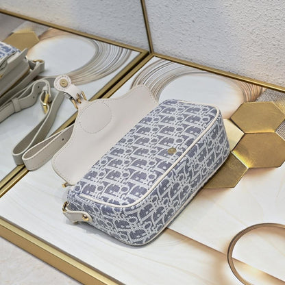 Bobby Blue Printed Calfskin Shoulder Bag