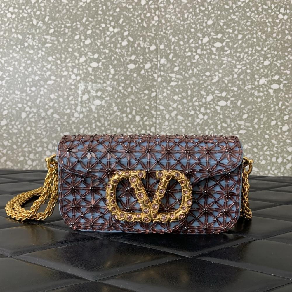Crystal-Embellished Top Handle Bag