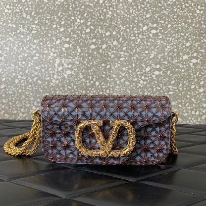 Crystal-Embellished Top Handle Bag