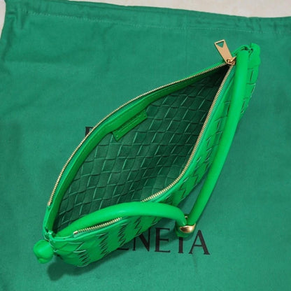 Alma Gold Woven Lambskin Shoulder Bag