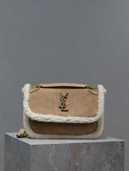 Classic Suede Top Handle Bag