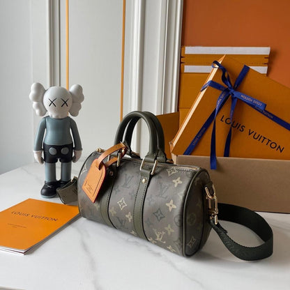 Keepall Monogram Leather Travel Bag