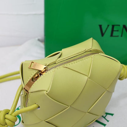 Luxury Refined Woven Calfskin Top Handle Bag