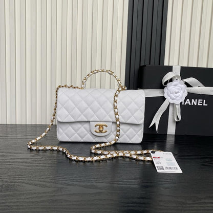 Leather Top Handle Bag