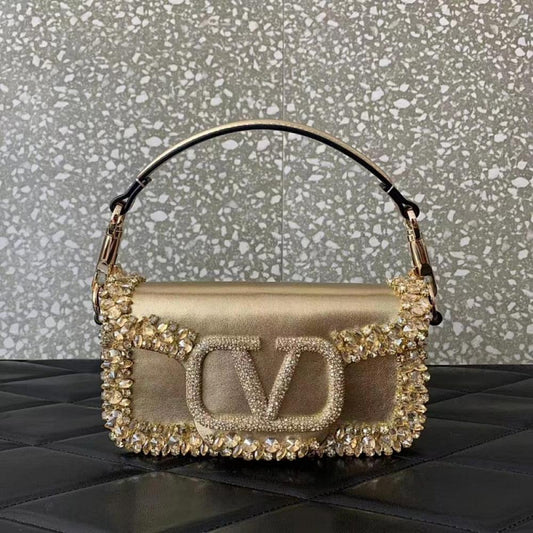 Crystal-Embellished Shoulder Bag