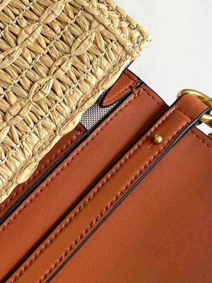 Luxury Raffia Shoulder Bag – Limited Edition