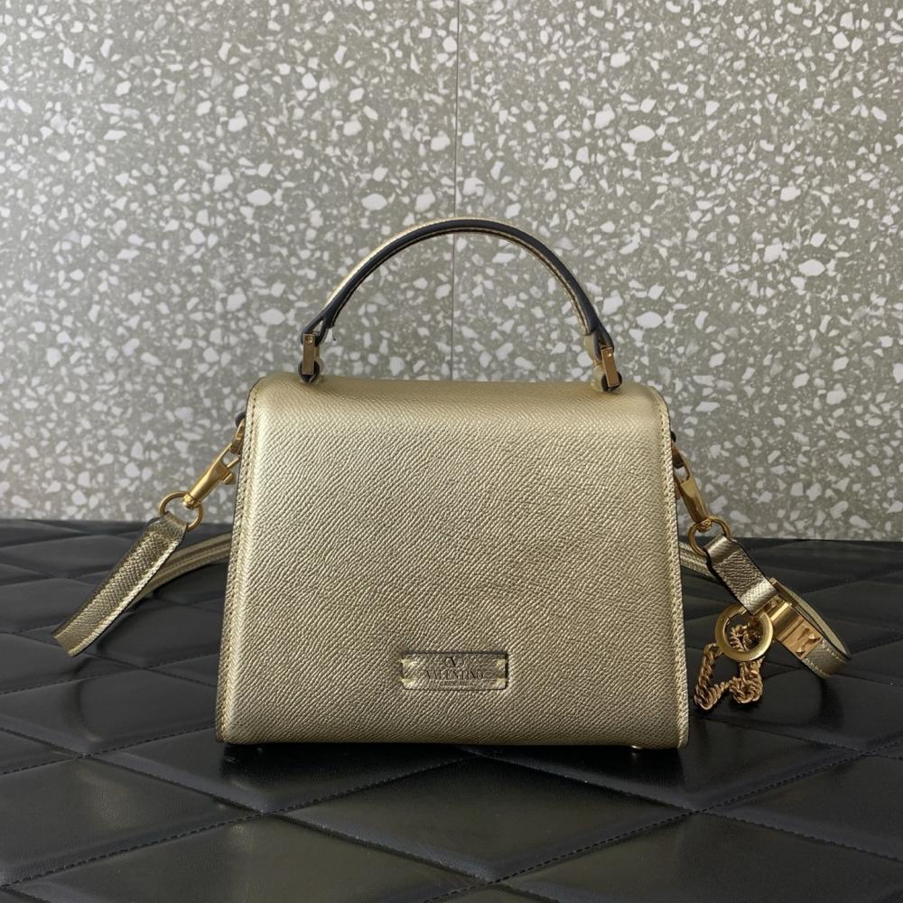 Crystal-Embellished Calfskin Shoulder Bag