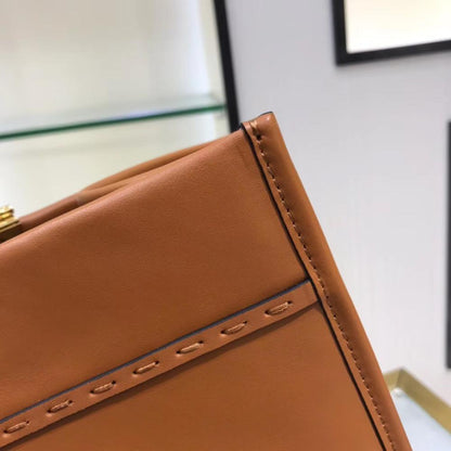 Luxury Leather Top Handle Bag