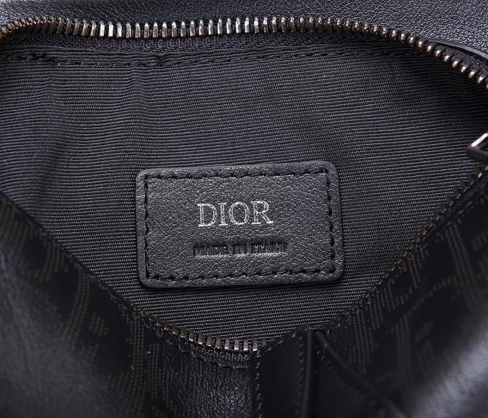 Elegant Refined Black Printed Leather Shoulder Bag