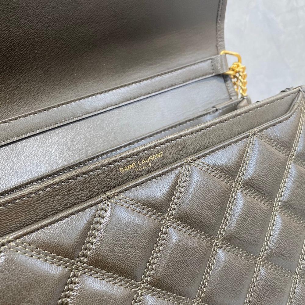 Alma Gold Quilted Leather Shoulder Bag