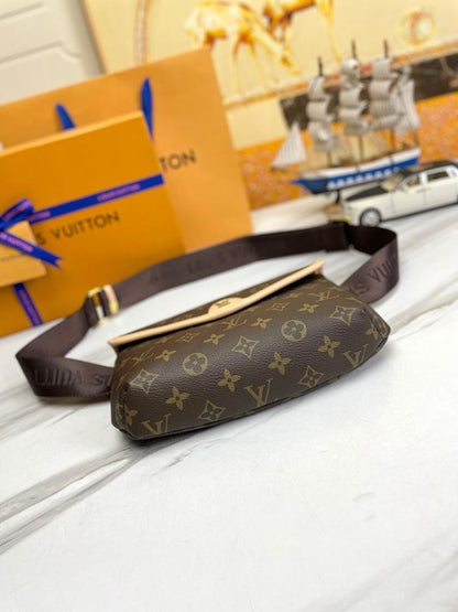 Italian-Inspired Stylish Monogram Leather Top Handle Bag