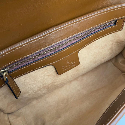 Alma Brown Quilted Leather Top Handle Bag
