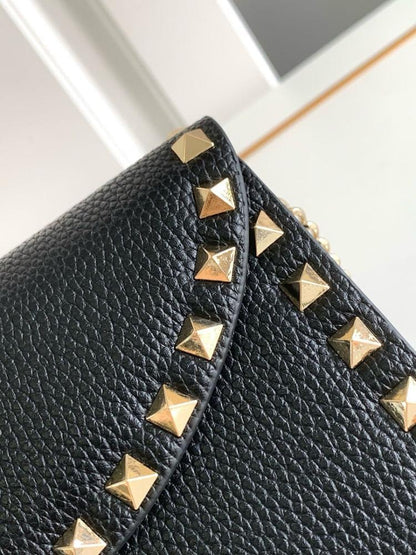 Stylish Refined Studded Leather Crossbody Bag