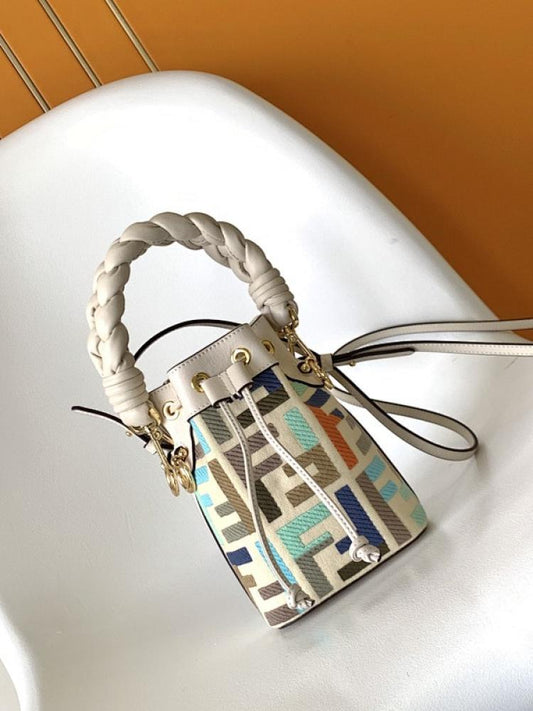 Embroidered Bucket Bag
