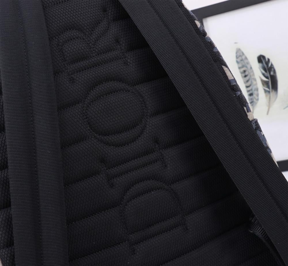 Modern Premium Black Quilted Leather Backpack