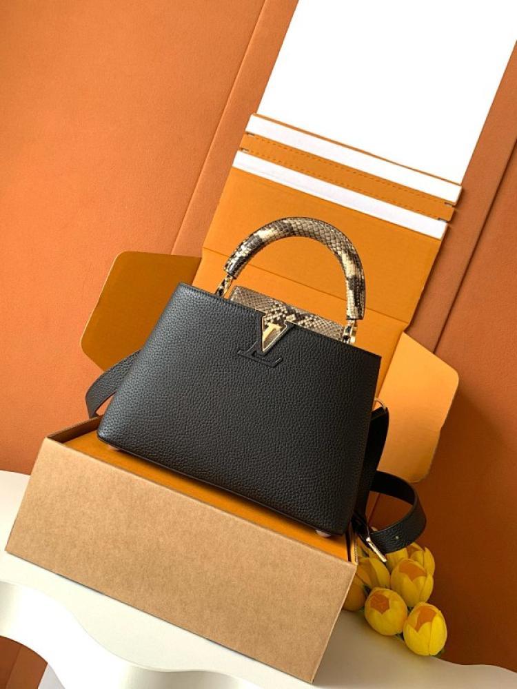 Luxury Calfskin Top Handle Bag