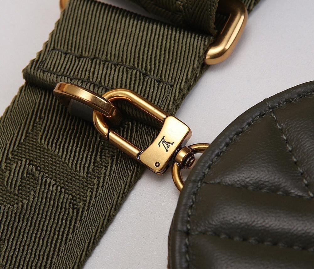 Modern Luxury Gold Embroidered Calfskin Shoulder Bag