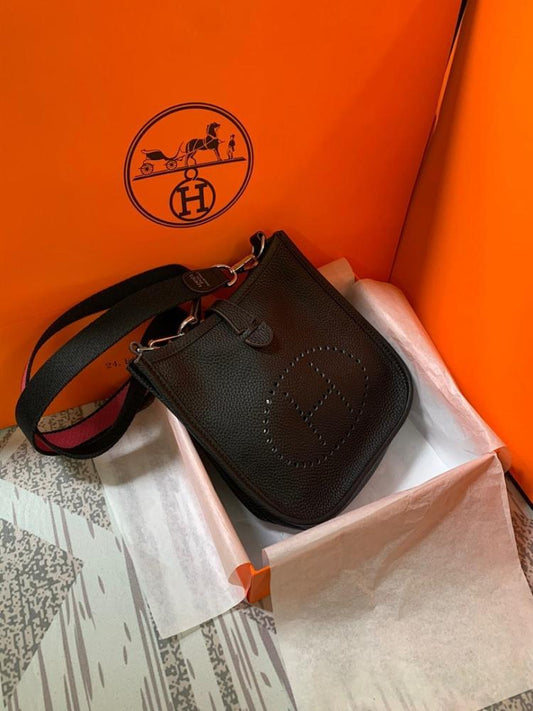 Elegant Refined Leather Top Handle Bag