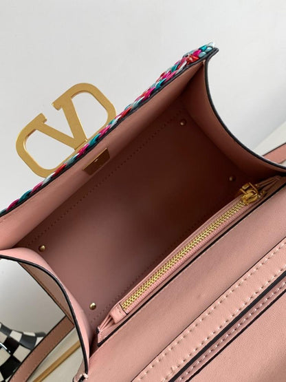 Modern Luxury Gold Woven Leather Tote Bag