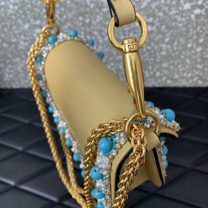 Luxury Crystal-Embellished Crossbody Bag