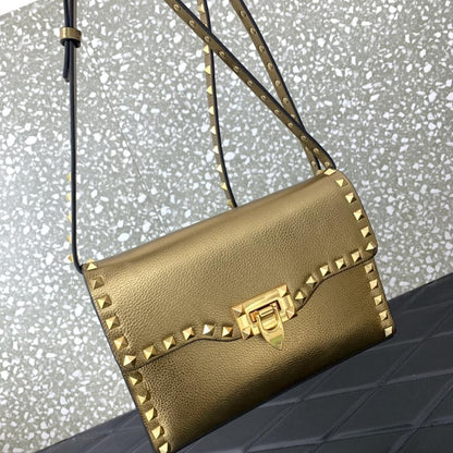 Studded Calfskin Crossbody Bag