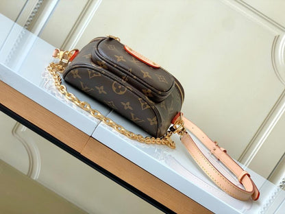 Elegant Premium Monogram Leather Shoulder Bag