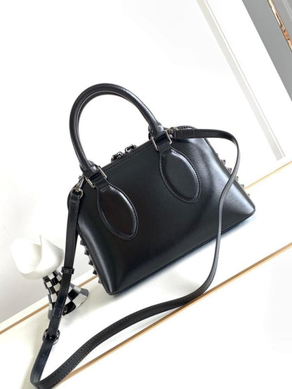 Stylish Refined Studded Top Handle Bag