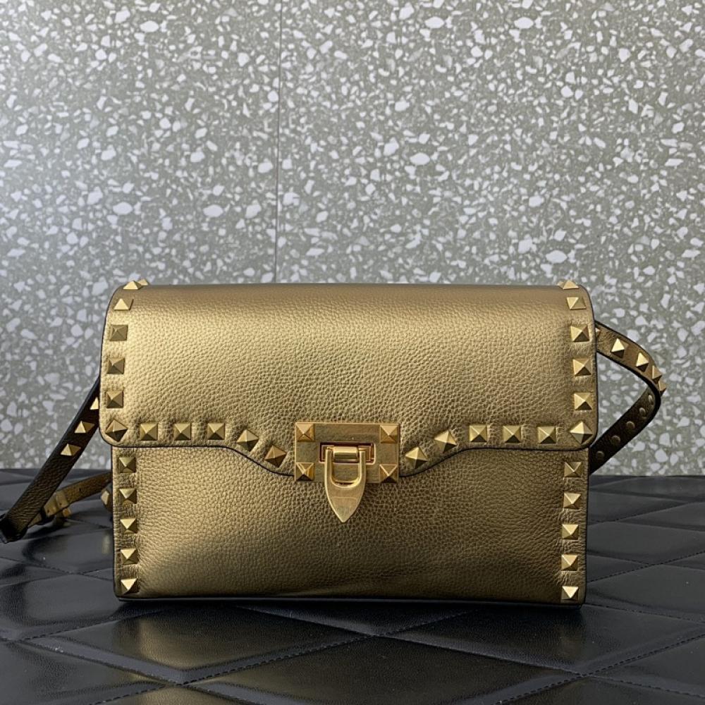 Studded Calfskin Crossbody Bag