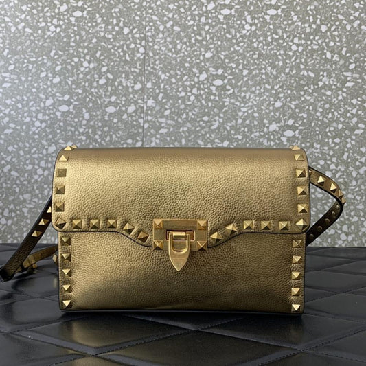 Studded Calfskin Crossbody Bag