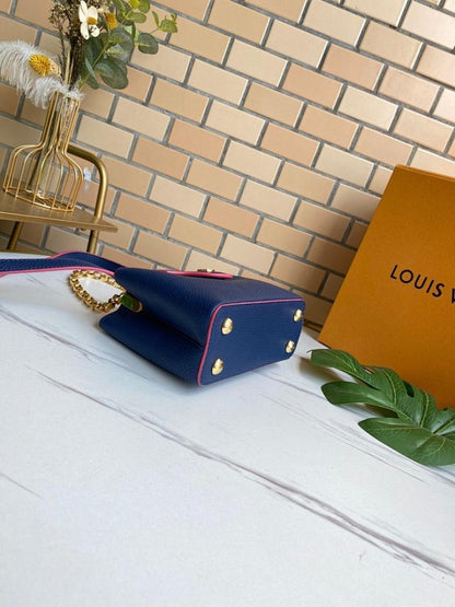 Capucines Leather Top Handle Bag