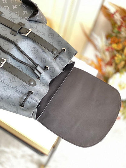 Modern Italian-Inspired Black Canvas Backpack