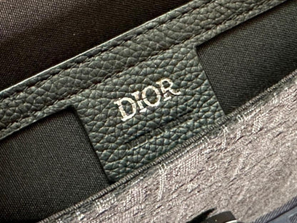 Saddle Grey Calfskin Shoulder Bag