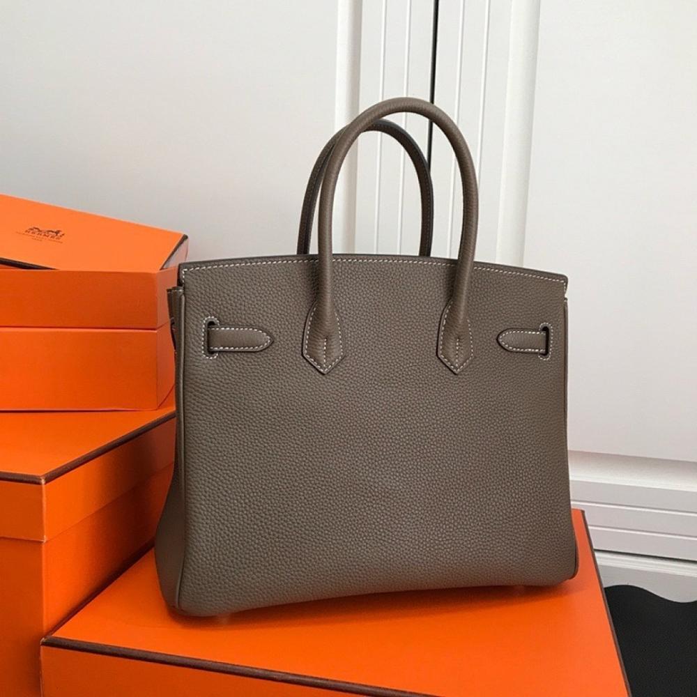 Classic Elegant Leather Top Handle Bag