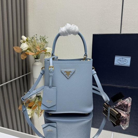 Saffiano Leather Bucket Bag