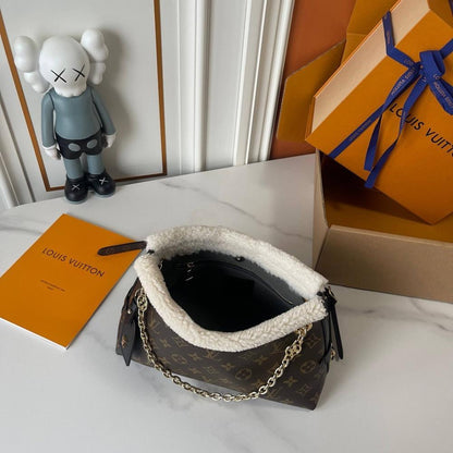 Modern Italian-Inspired Lambskin Shoulder Bag