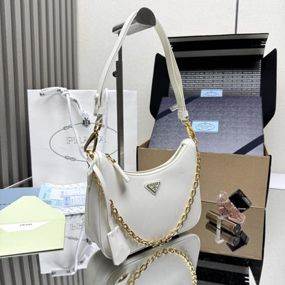 Saffiano Leather Hobo Bag