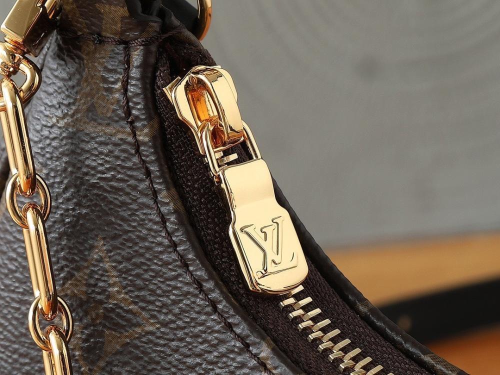 Italian-Inspired Elegant Monogram Leather Shoulder Bag