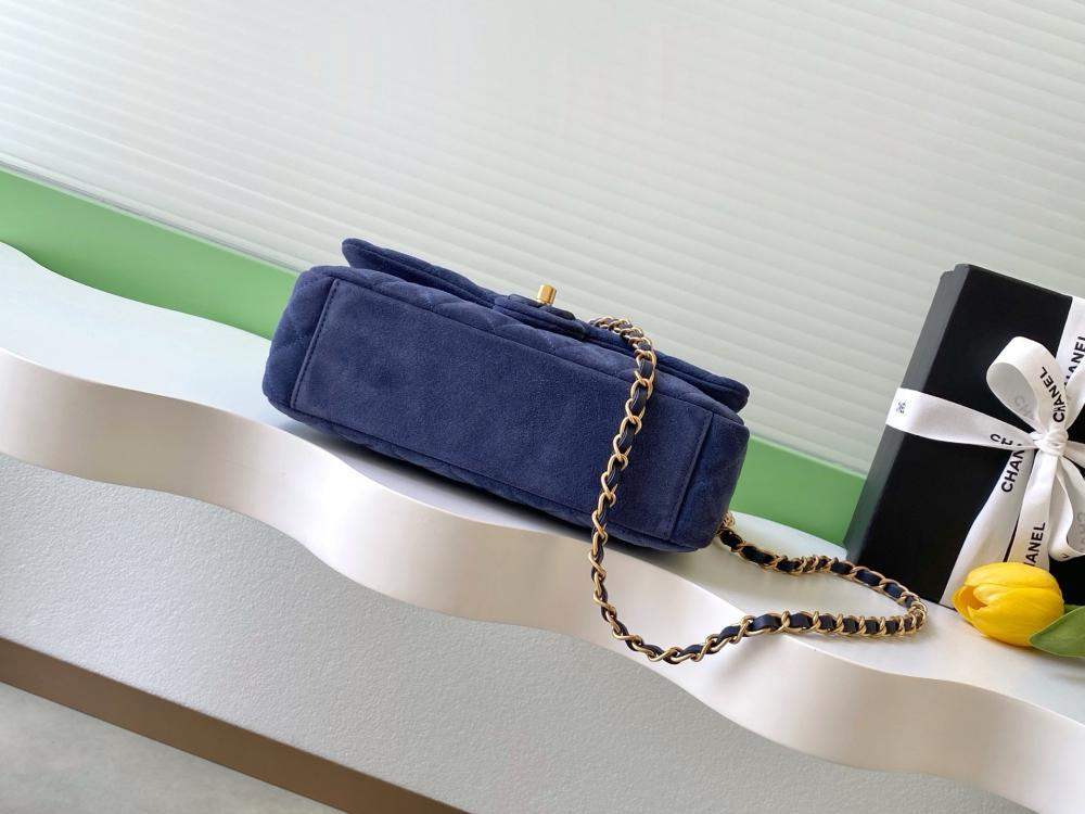 Classic Gold Leather Shoulder Bag