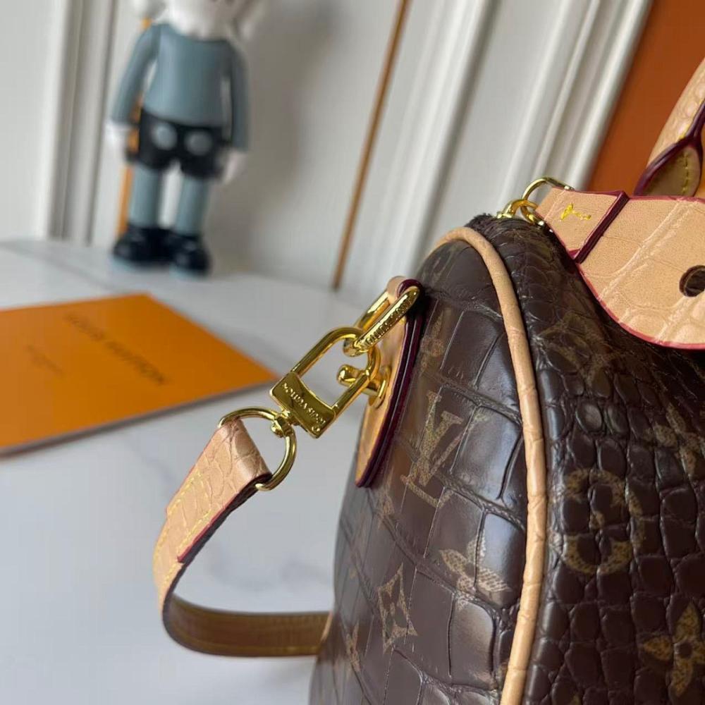 Classic Premium Monogram Leather Shoulder Bag
