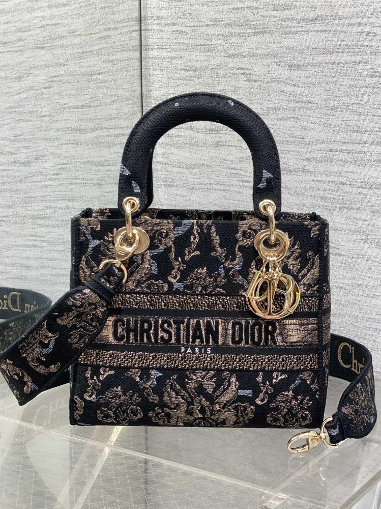 Classic Embroidered Top Handle Bag