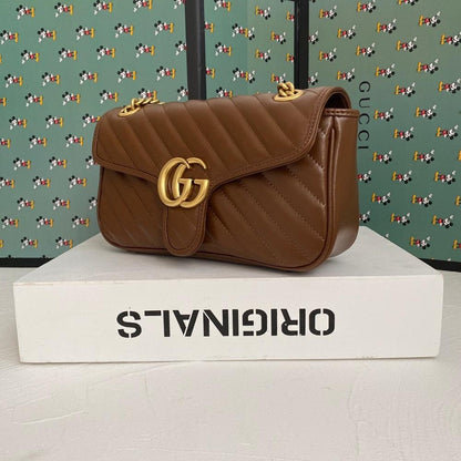 Alma Brown Quilted Leather Top Handle Bag