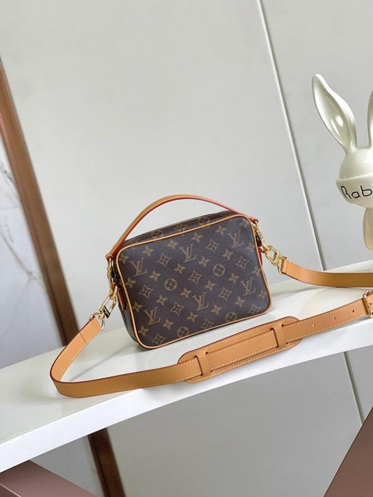Modern Monogram Leather Shoulder Bag