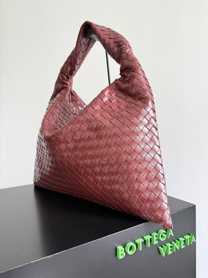 Woven Leather Top Handle Bag