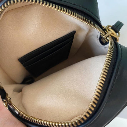 Alma Black Quilted Leather Shoulder Bag
