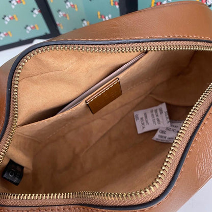 Alma Brown Quilted Leather Top Handle Bag