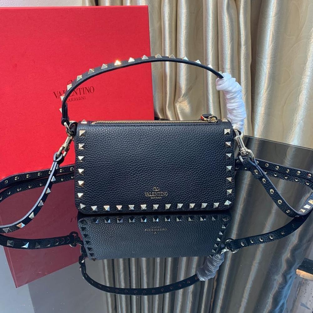 Modern Luxury Studded Calfskin Crossbody Bag