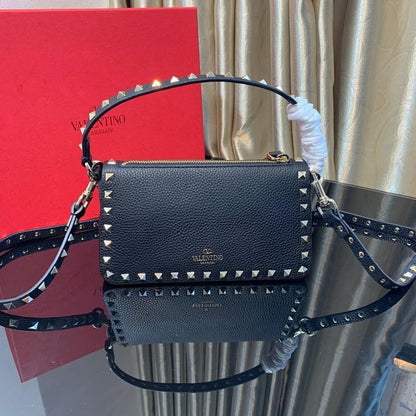 Modern Luxury Studded Calfskin Crossbody Bag