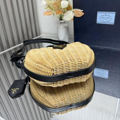 Woven Top Handle Bag