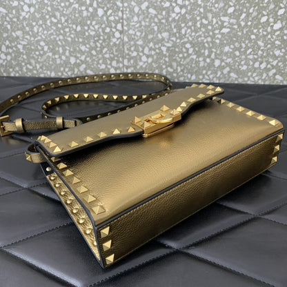 Studded Calfskin Crossbody Bag